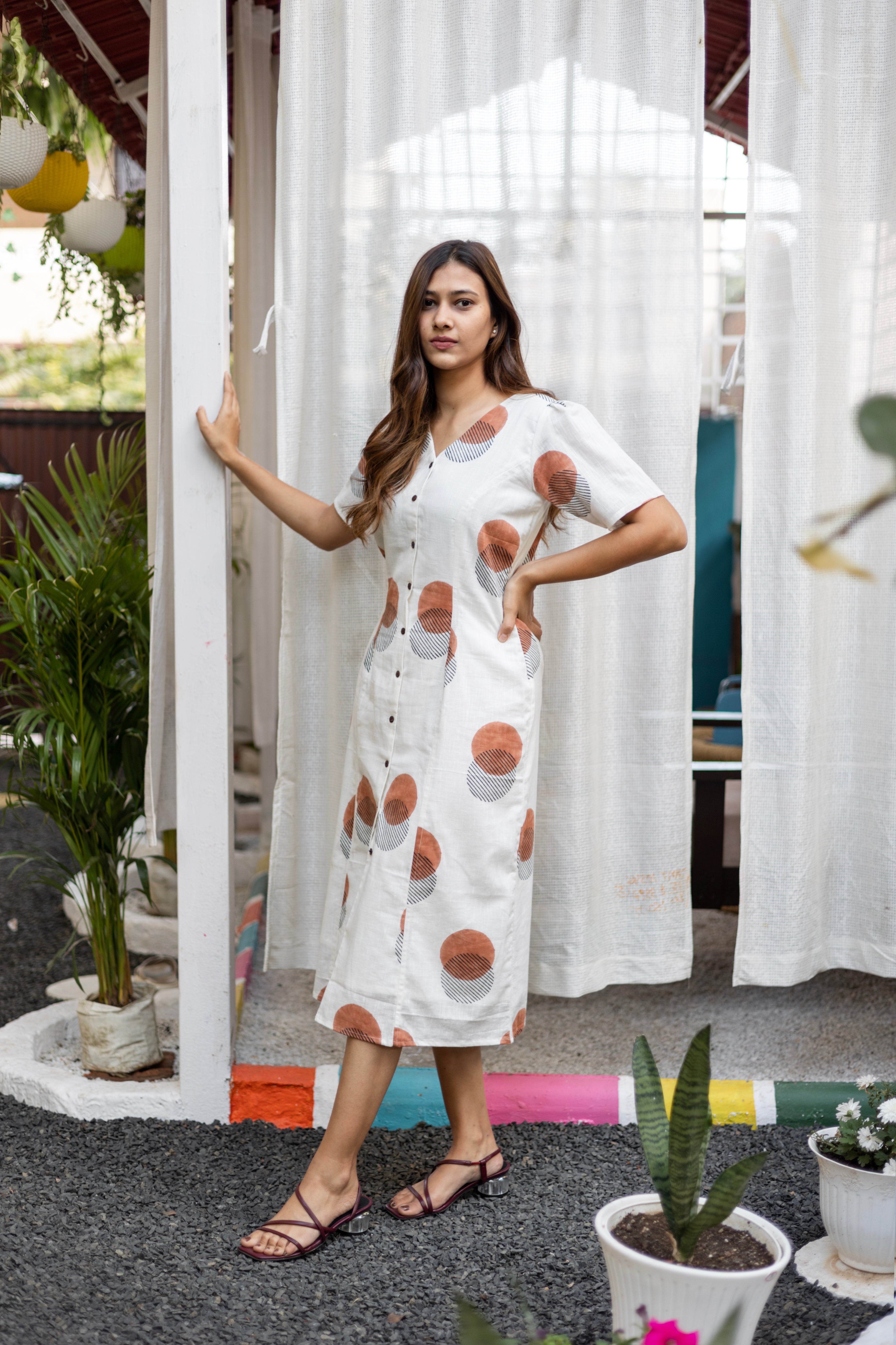 Sun and the Shadow Aline Midi Dress