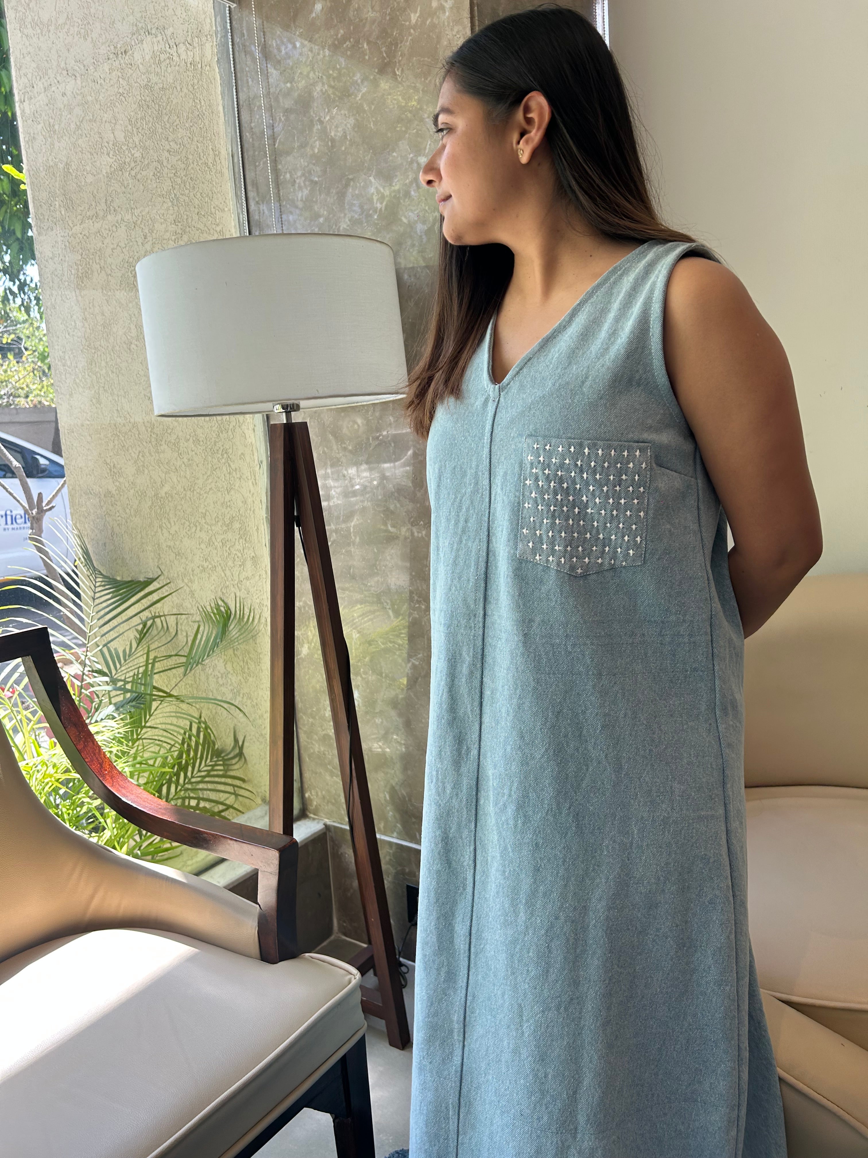 Mist Wash Denim Dress