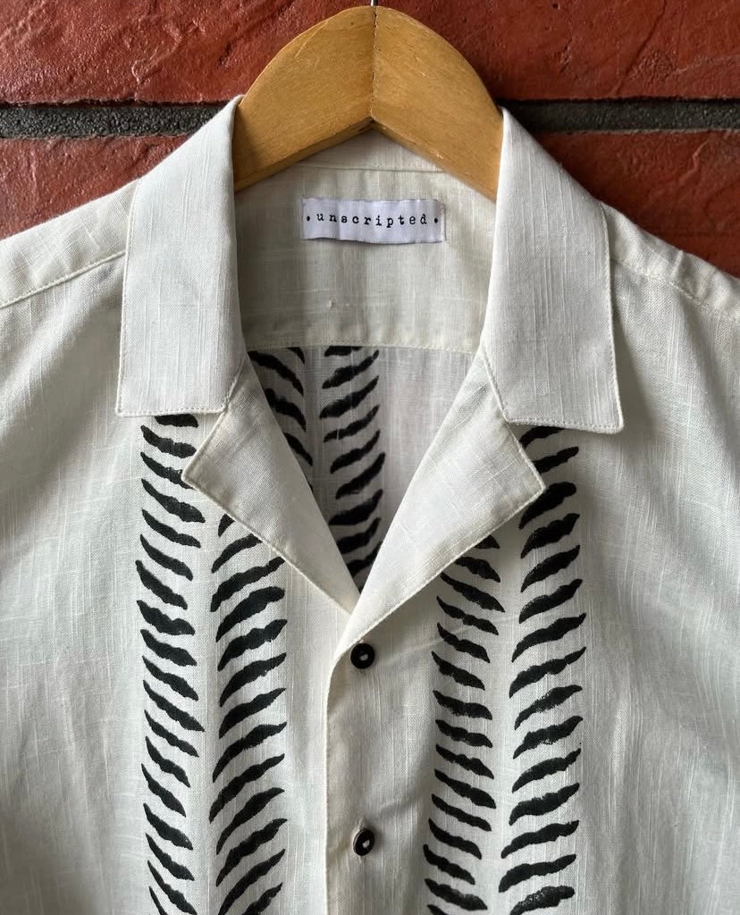 Leaf Handblock Printed Shirt