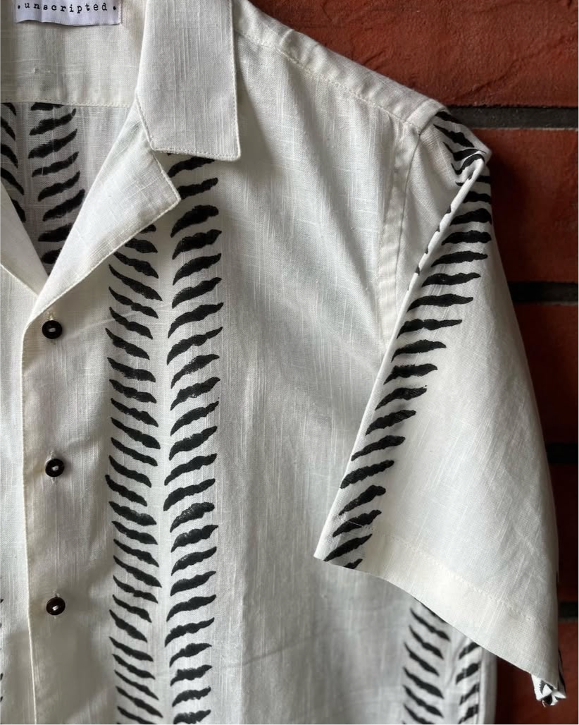 Leaf Handblock Printed Shirt