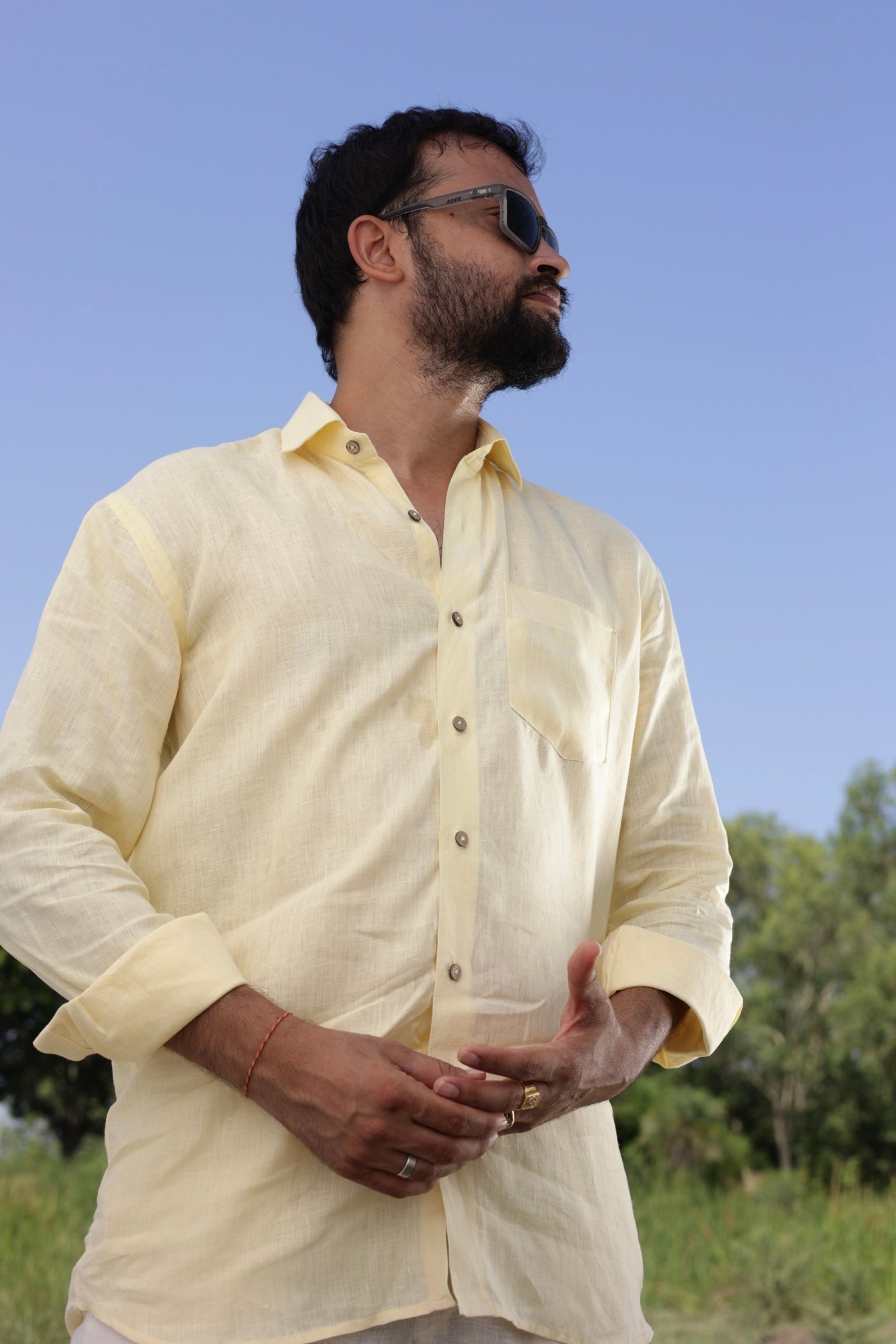 Butter Yellow Linen Shirt