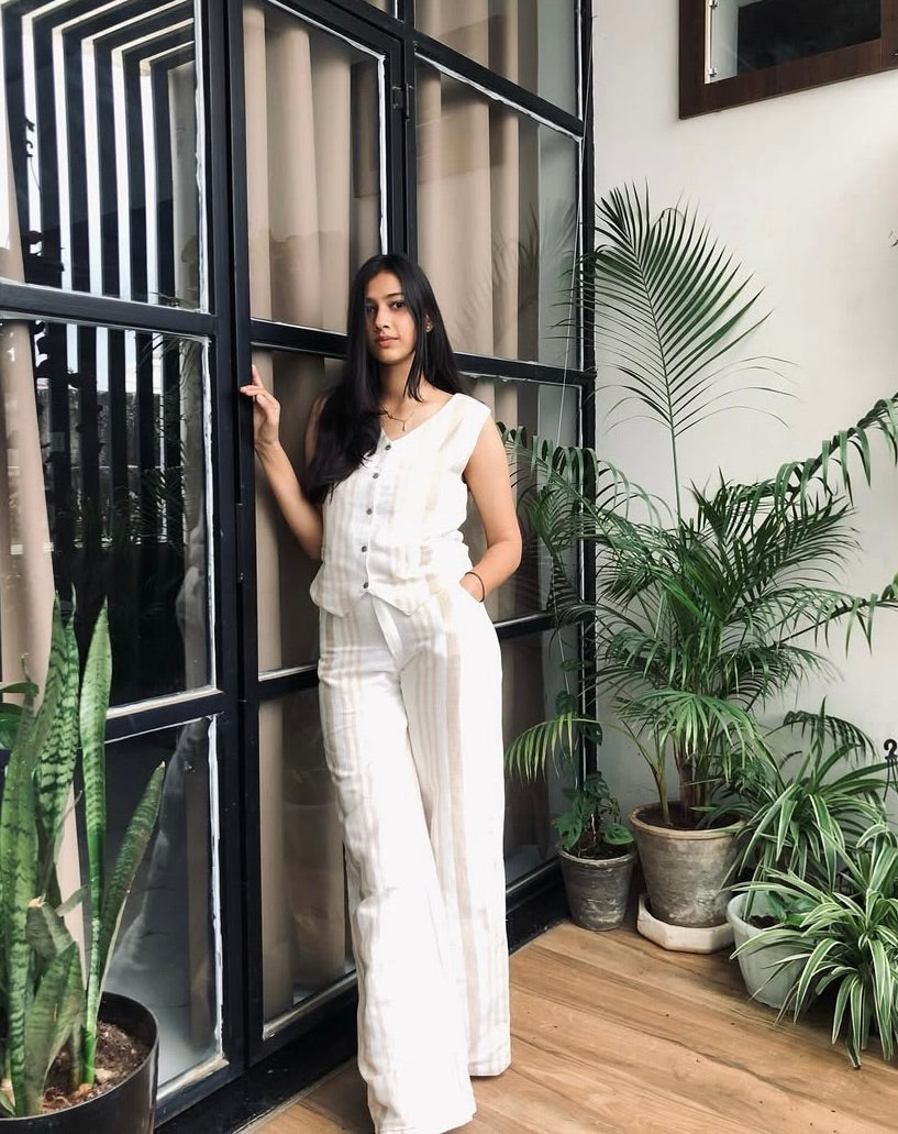 Bliss Beige Stripted Set