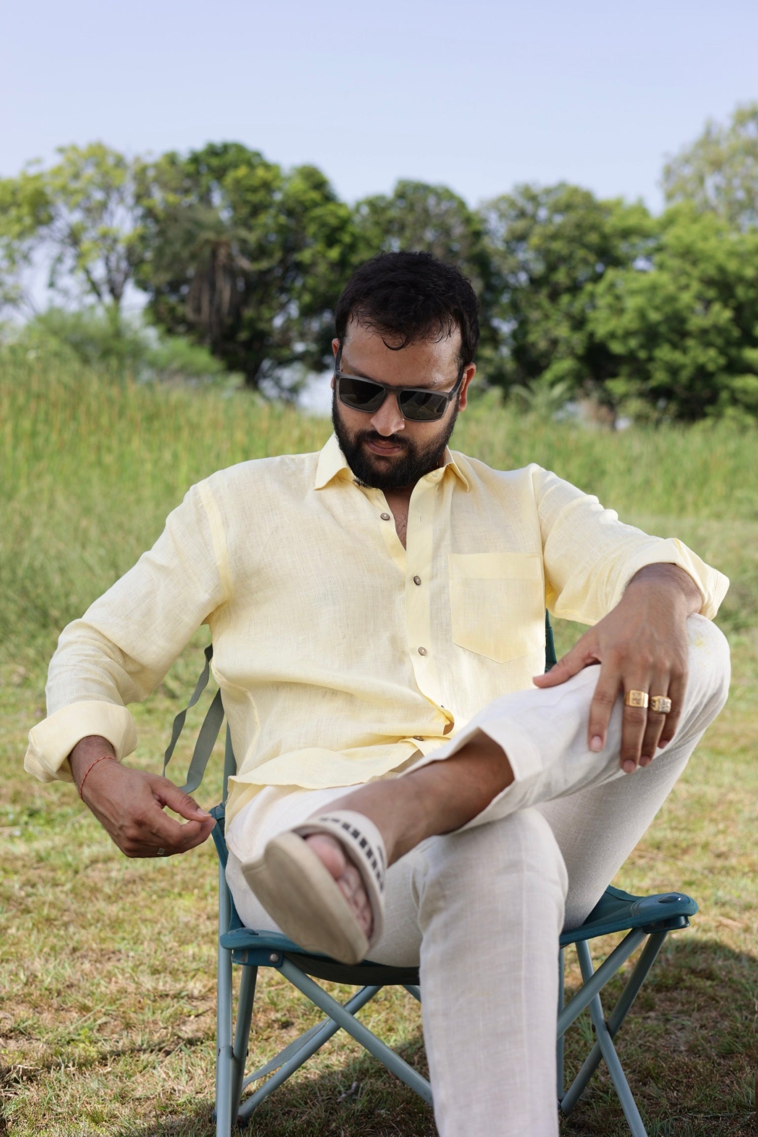 Butter Yellow Linen Shirt