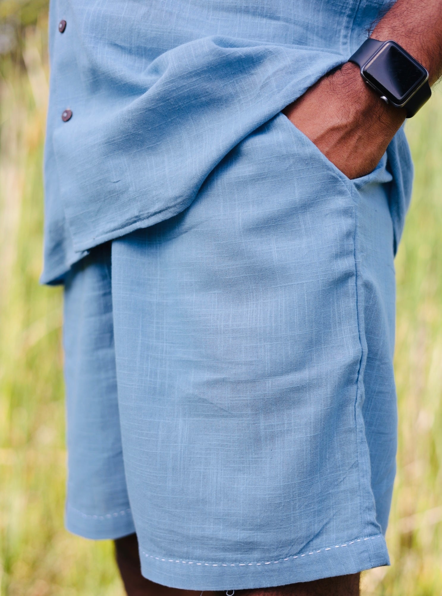 Ocean Breeze Embroidered Shirt & Shorts