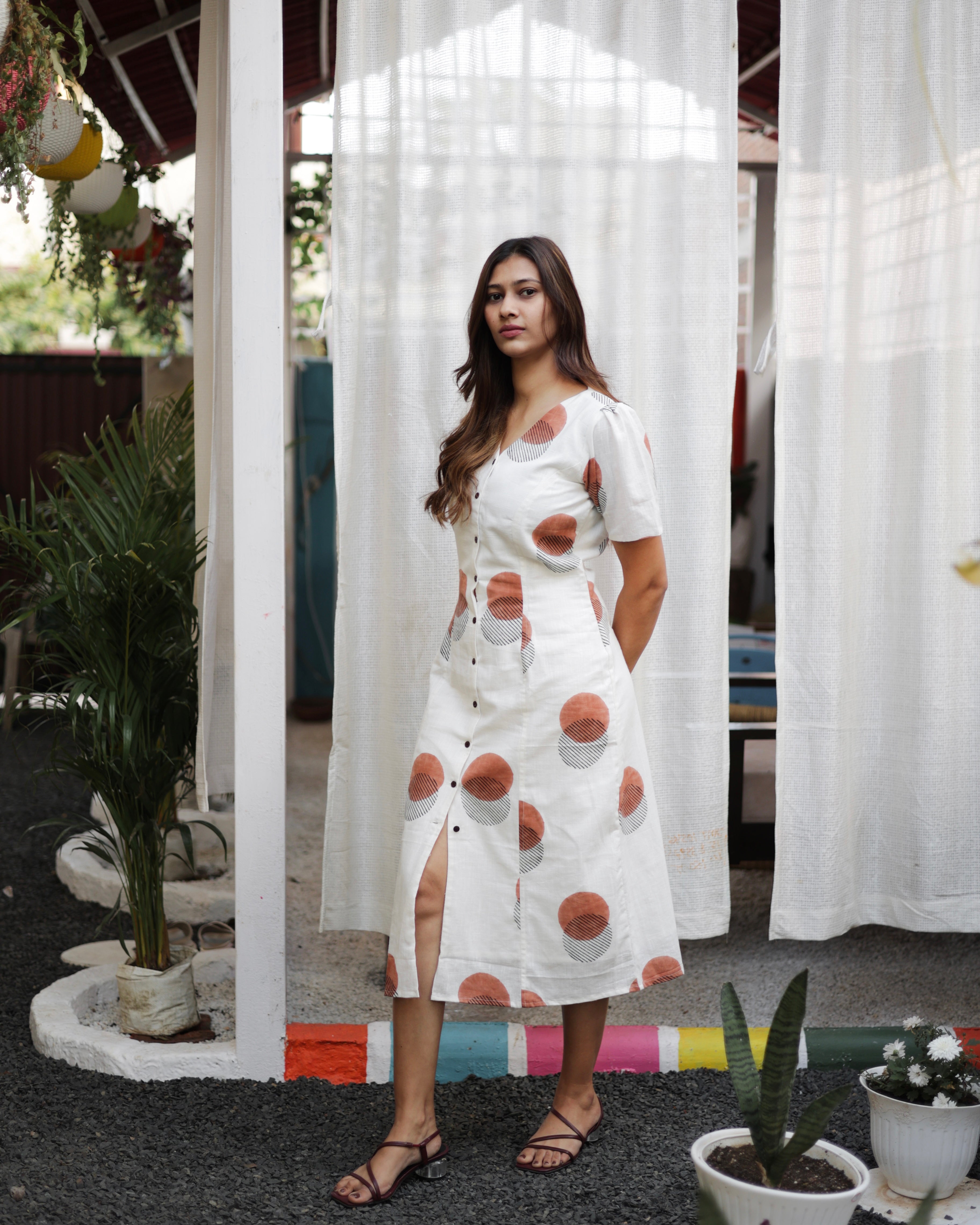 Sun and the Shadow Aline Midi Dress