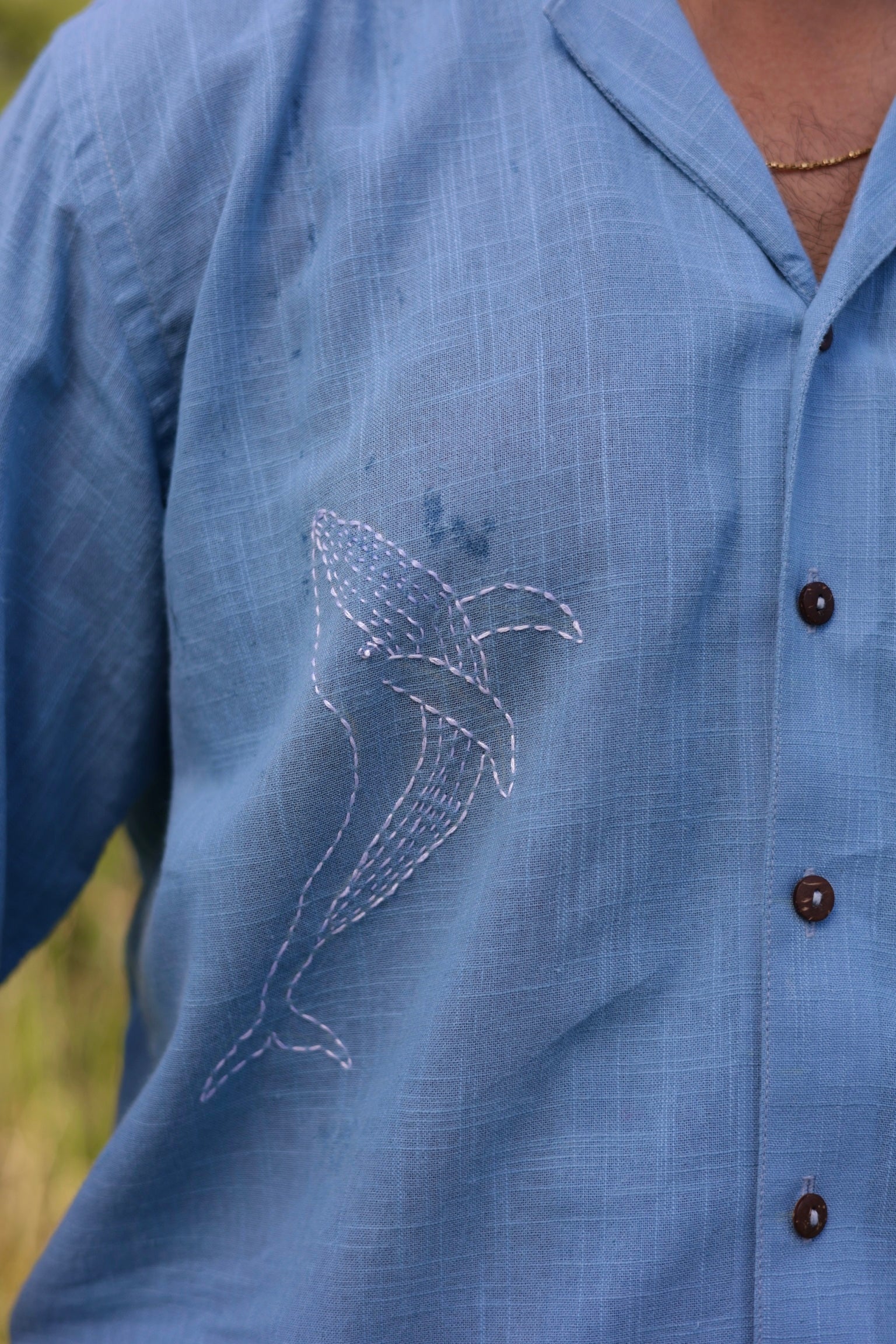 Ocean Breeze Embroidered Shirt & Shorts