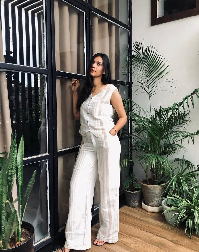 Bliss Beige Stripted Set