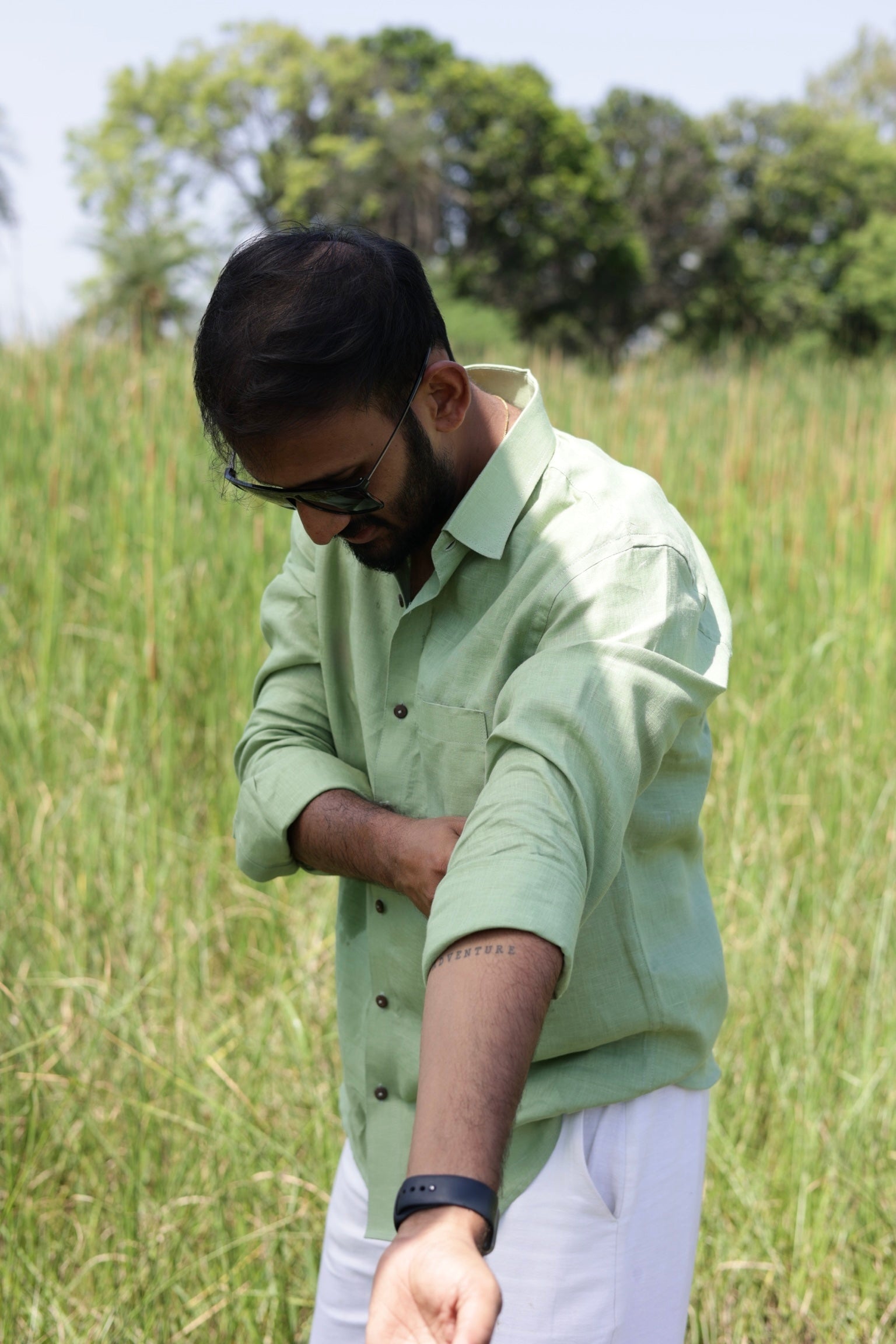 Sage Green Linen Shirt