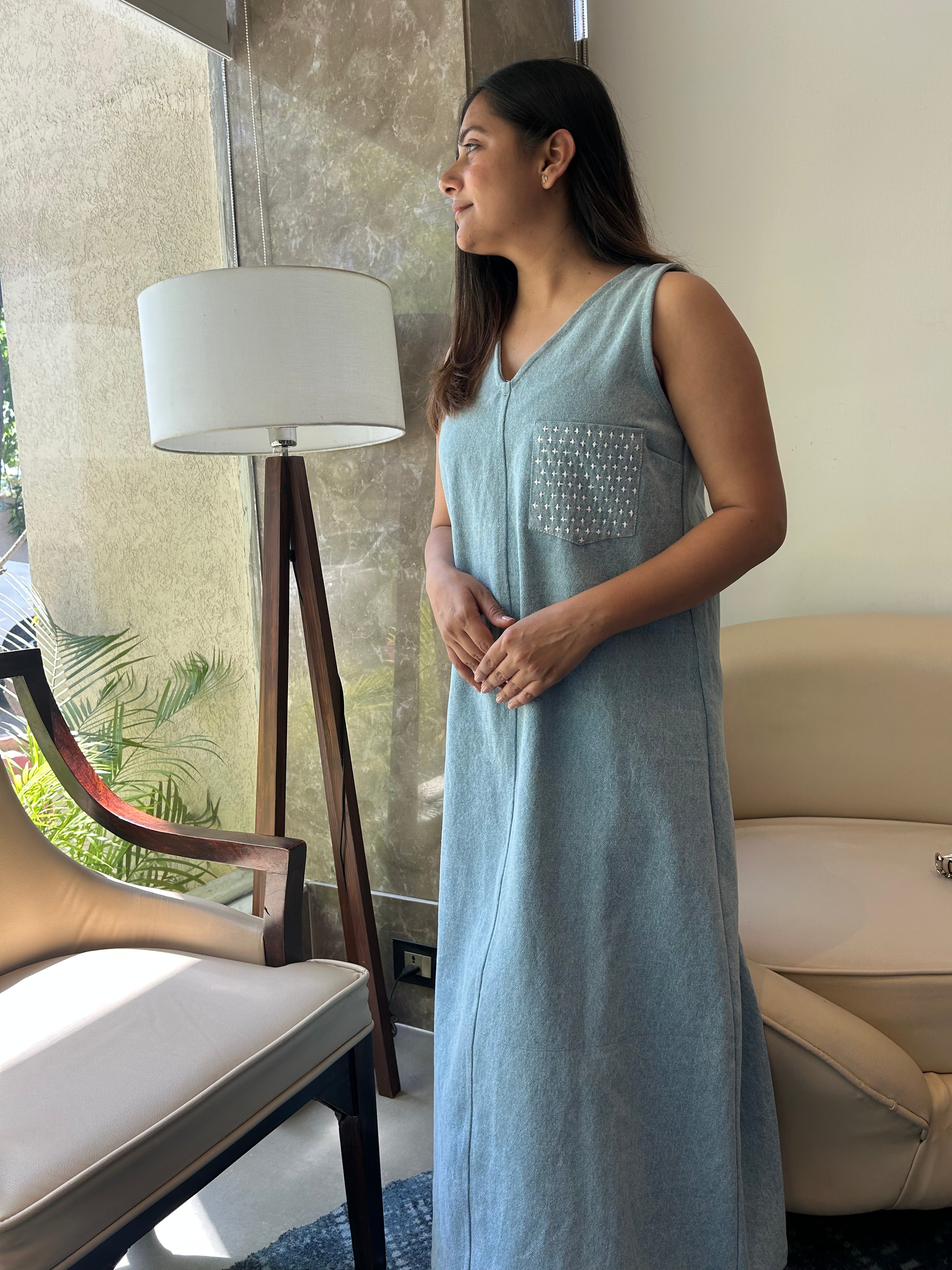 Mist Wash Denim Dress