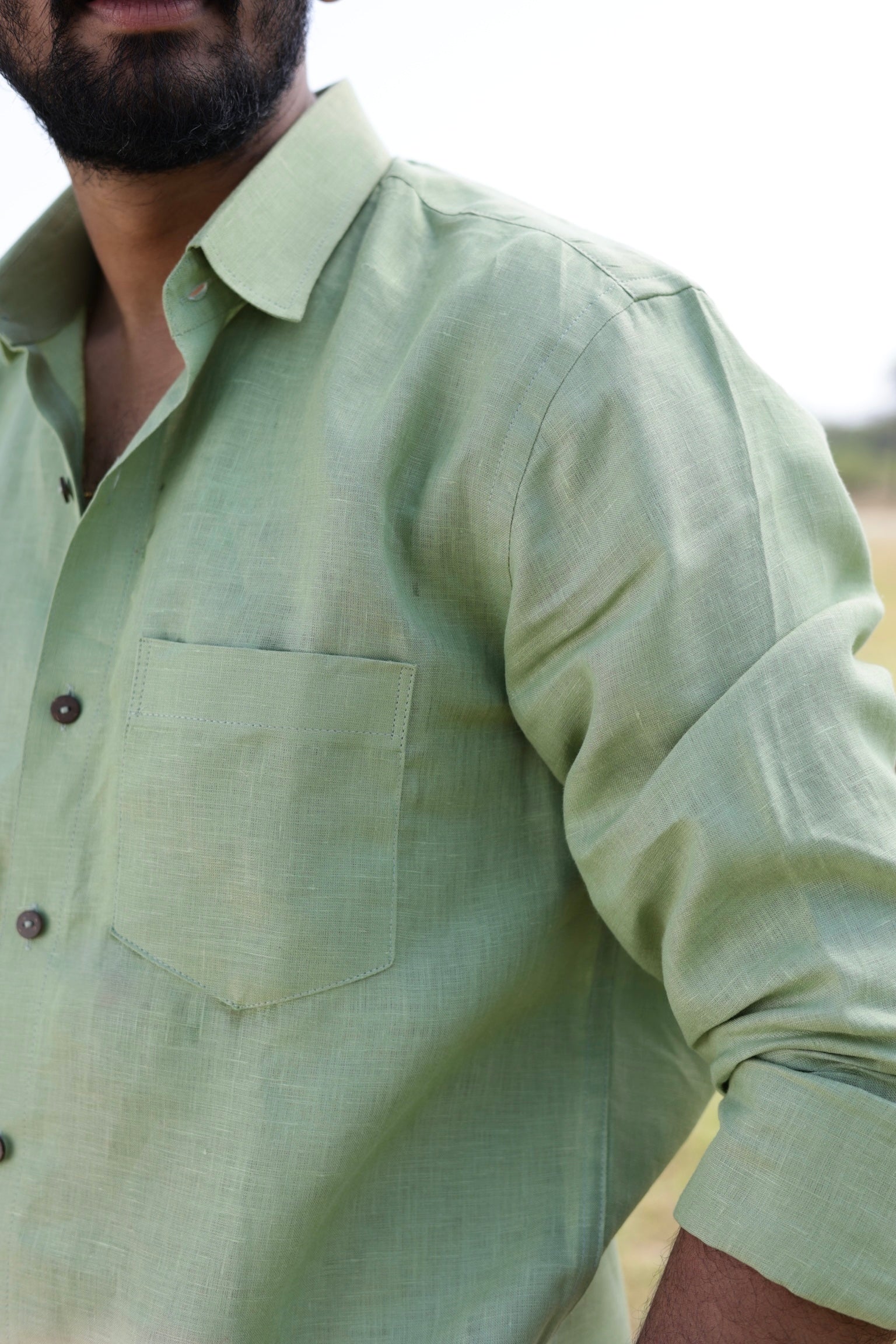 Sage Green Linen Shirt