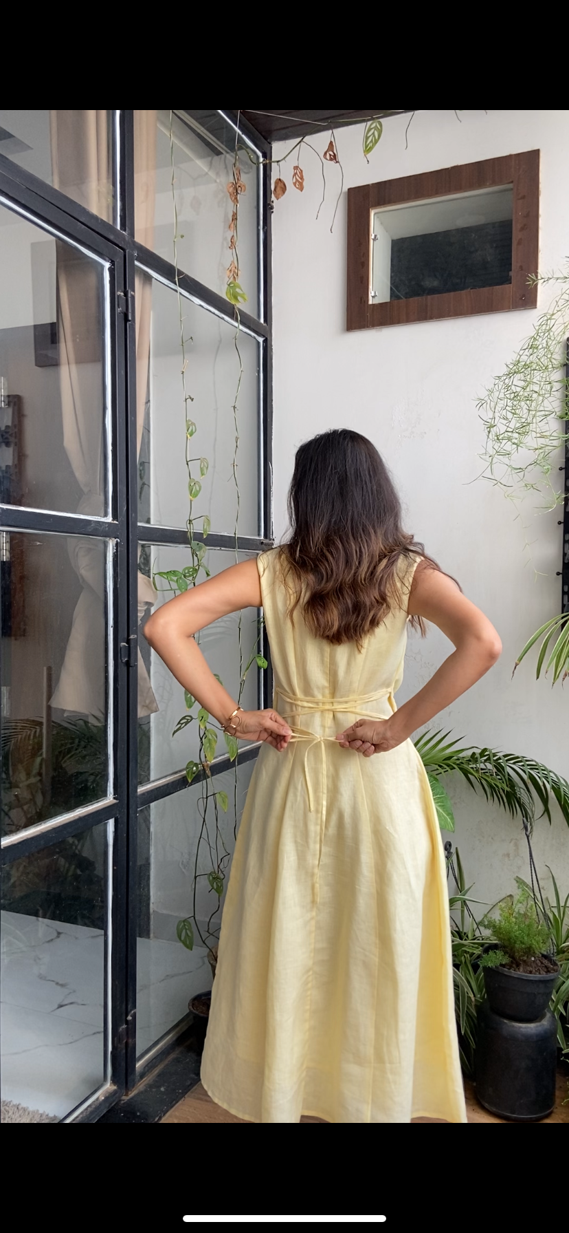 Butter Yellow Aline Midi Dress